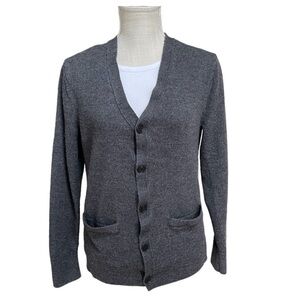 Woman’s Gray Cardigan Sweater
